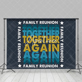 Aperturee - Navy Blue Together Again Family Reunion Backdrop